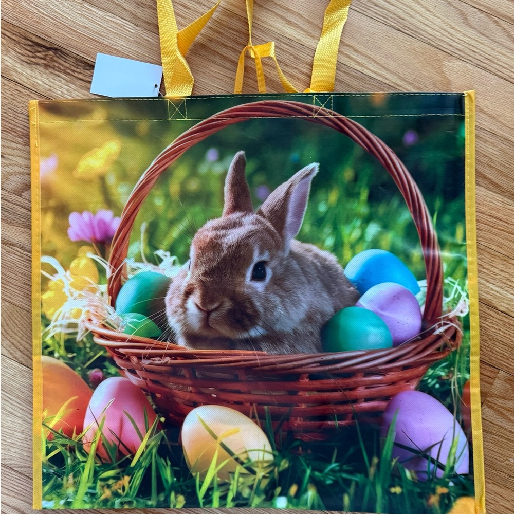 New bunny reusable large tote bag